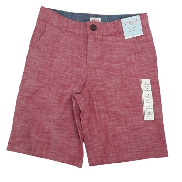 Boys Flat Front Chino Shorts - Cat & Jack™ Warm Red - Boys Casual Chino Shorts - Picture 6 of 8